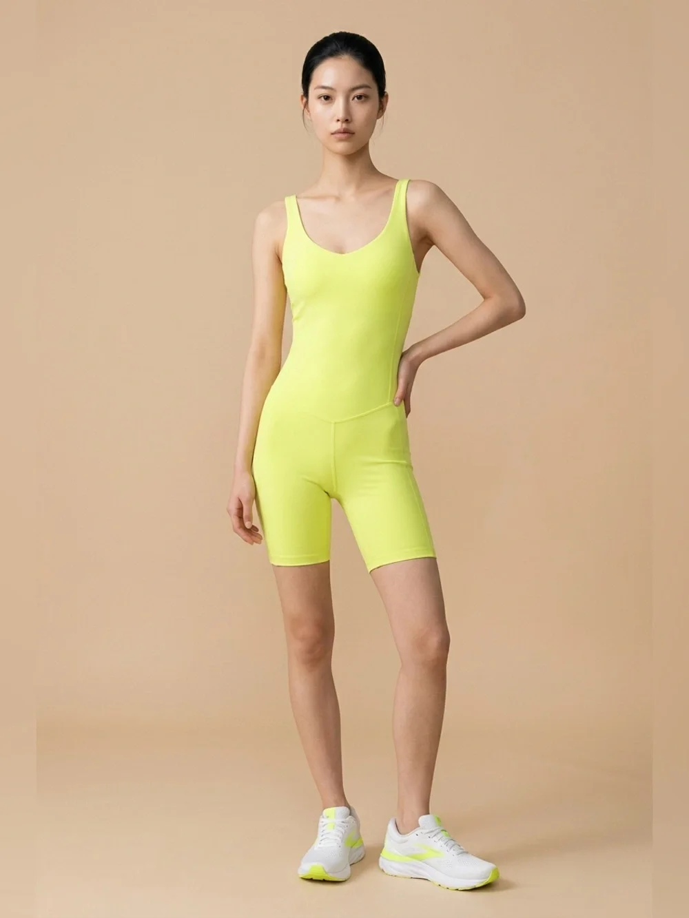 Lululemon 🍋 Yellow Scoopback Align Unitard-Onsie-Bodysuit Length 33.75’ Size 4